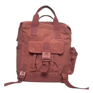 Tommy Bahama Pink Convertible Utility Travel Backpack Laptop Pockets Padded